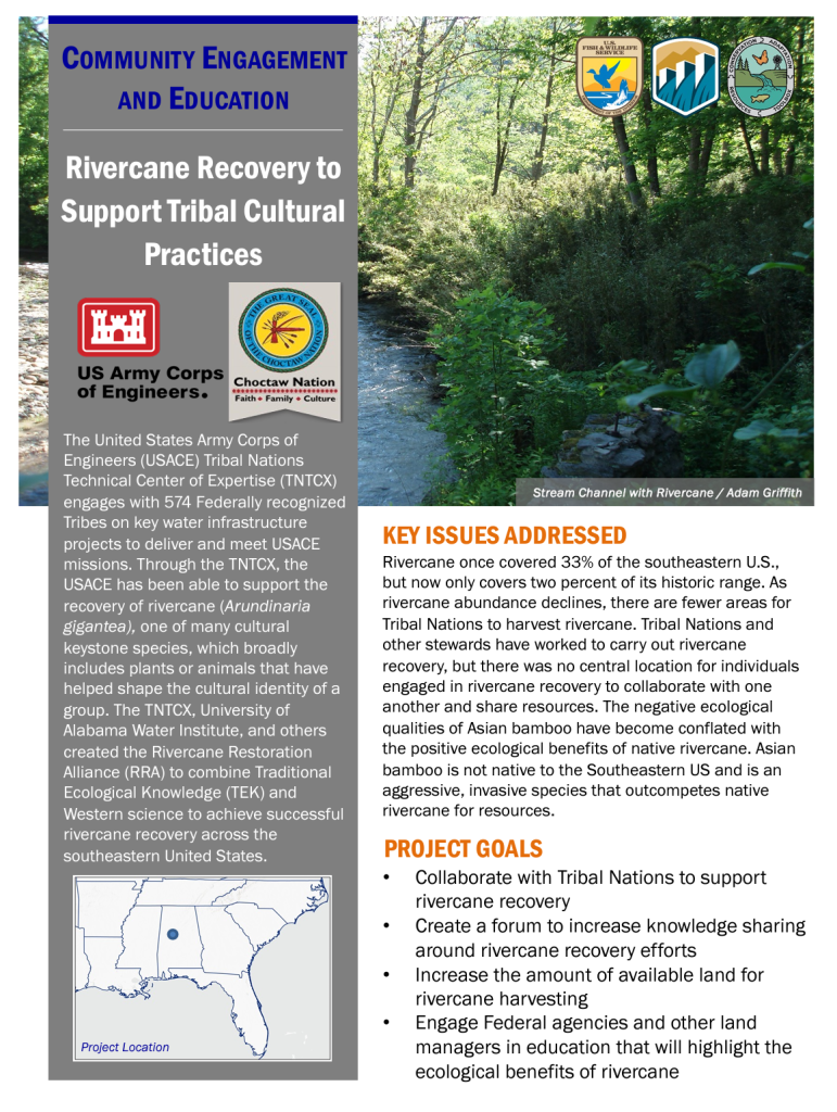 An image of the summary for the rivercane recovery handout