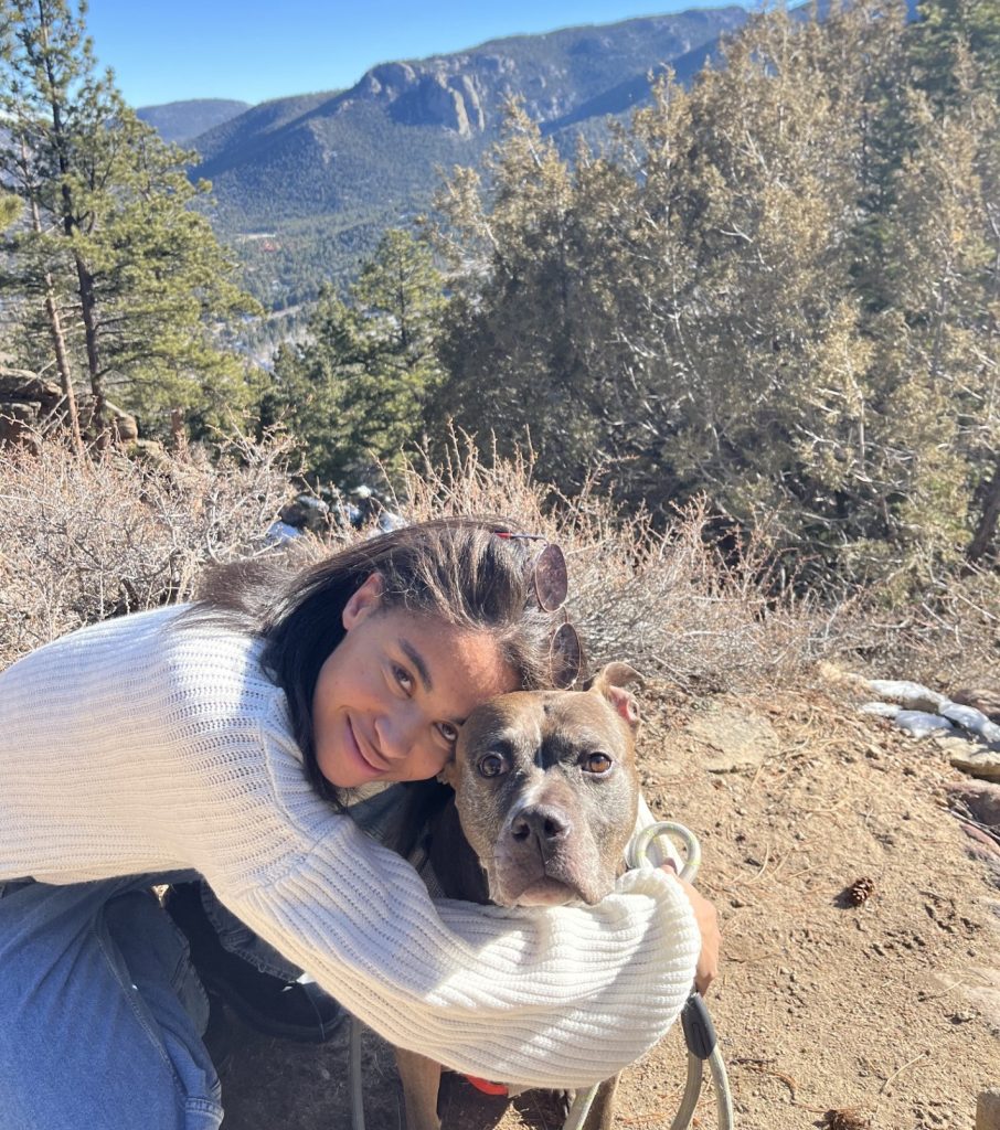 Photo of Sydni and her dog Prem